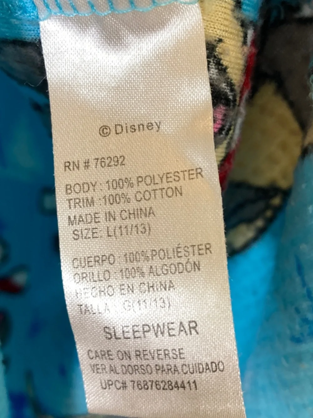 Disney Christmas Thumper Pajama Gown Sz L Juniors Long Sleeve All Over Print - Picture 2 of 14